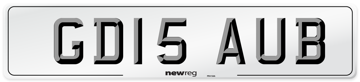 GD15 AUB Number Plate from New Reg